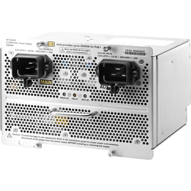 HPE HPE J9829A#ABB 5400R 1100W PoE+ zl2 server power supply — tuotekuva
