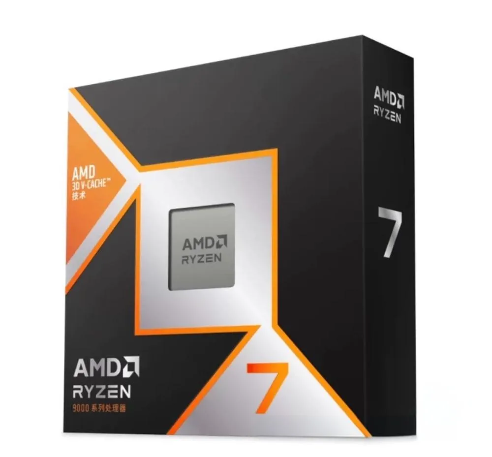 Square green ceramic CPU with gold contact pads and silver heatspreader showing Ryzen branding