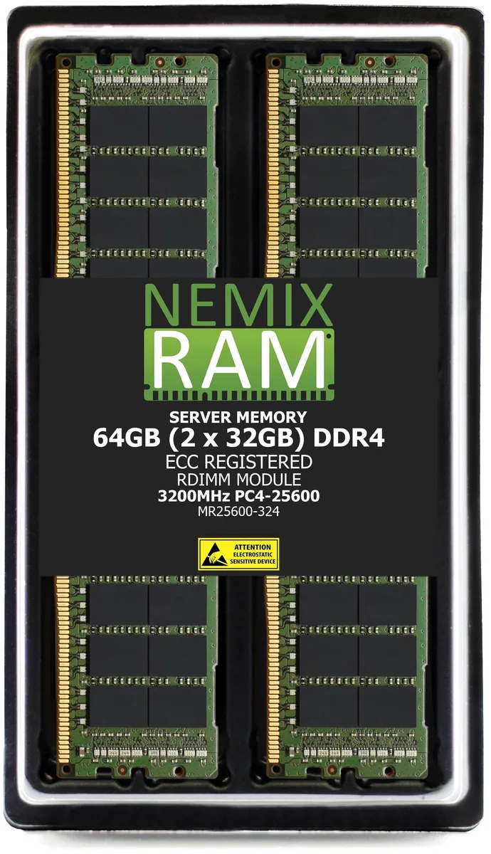 NEMIX RAM NEMIX RAM 64GB (2x32GB) DDR4 3200 CL22 ECC RDIMM ThinkEdge SE450 memory upgrade — zdjęcie produktu