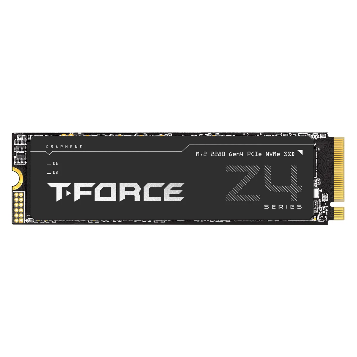M.2 2280 SSD with black heatsink, 80mm long