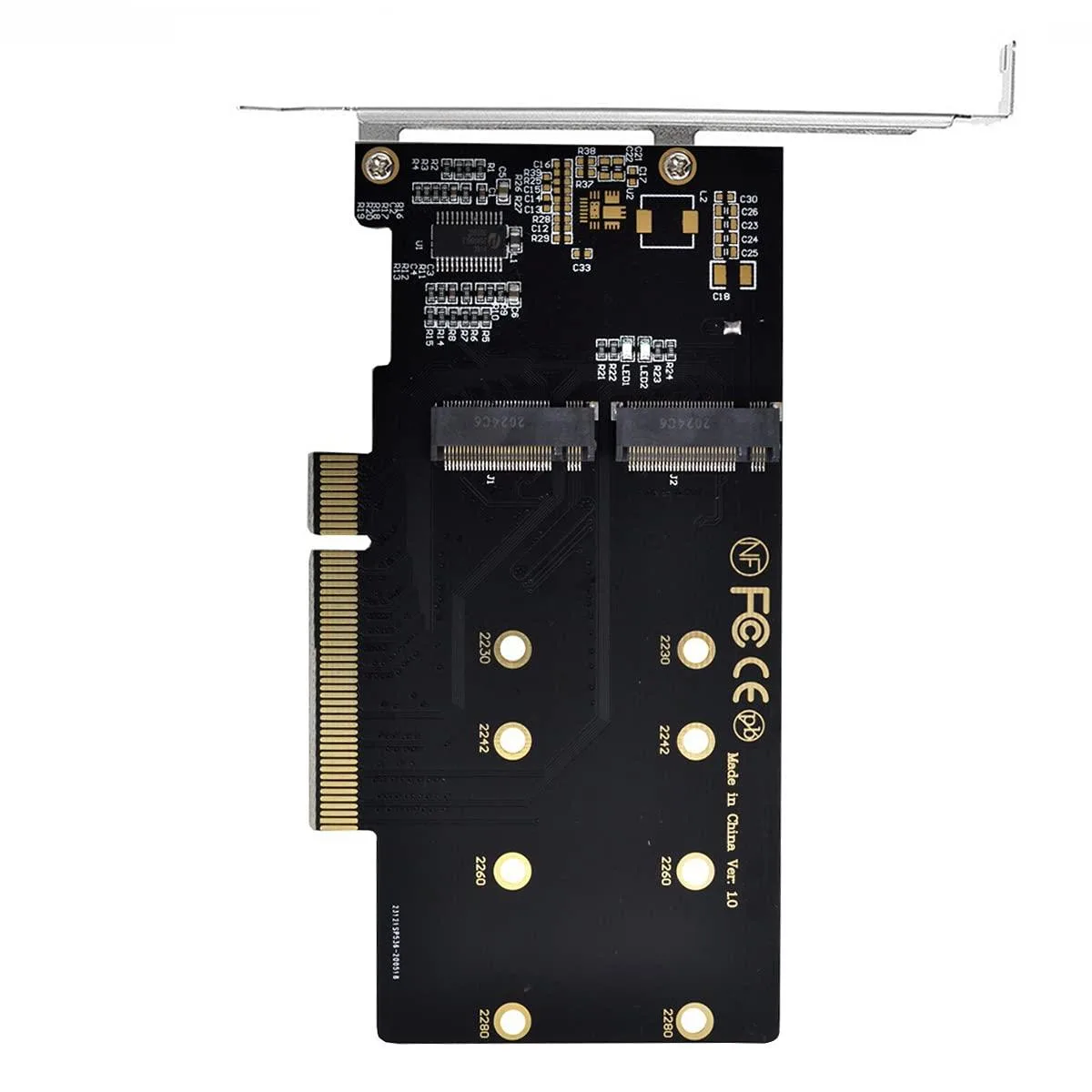 Vszerda Vszerda Dual M.2 to PCIe 3.0 X8 Adapter 12cm Bracket — ภาพสินค้า