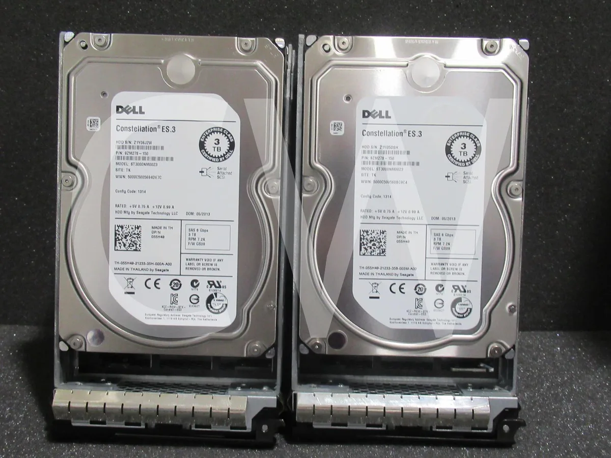 DELL DELL Constellation ES.3 55H49 ST3000NM0023 3TB 7.2K RPM 6Gb/s 3.5" SAS internal hard drive — 商品写真