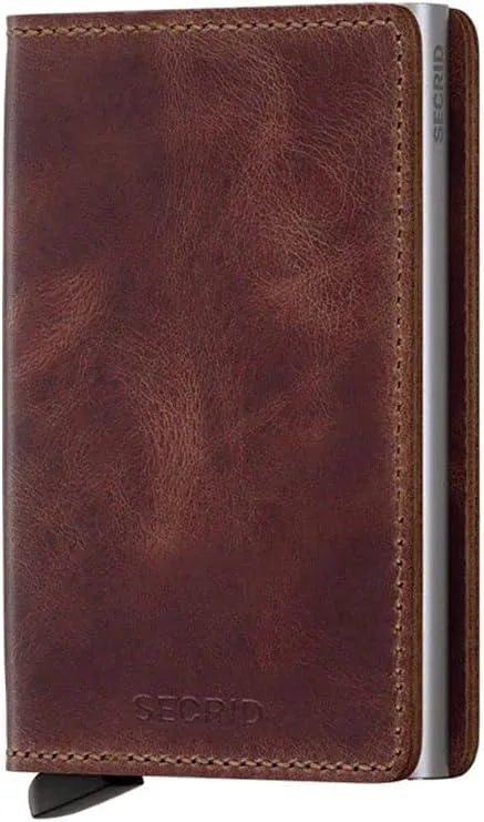 Secrid Secrid Slimwallet Vintage RFID Brown 10.2 cm — fotografia produktu