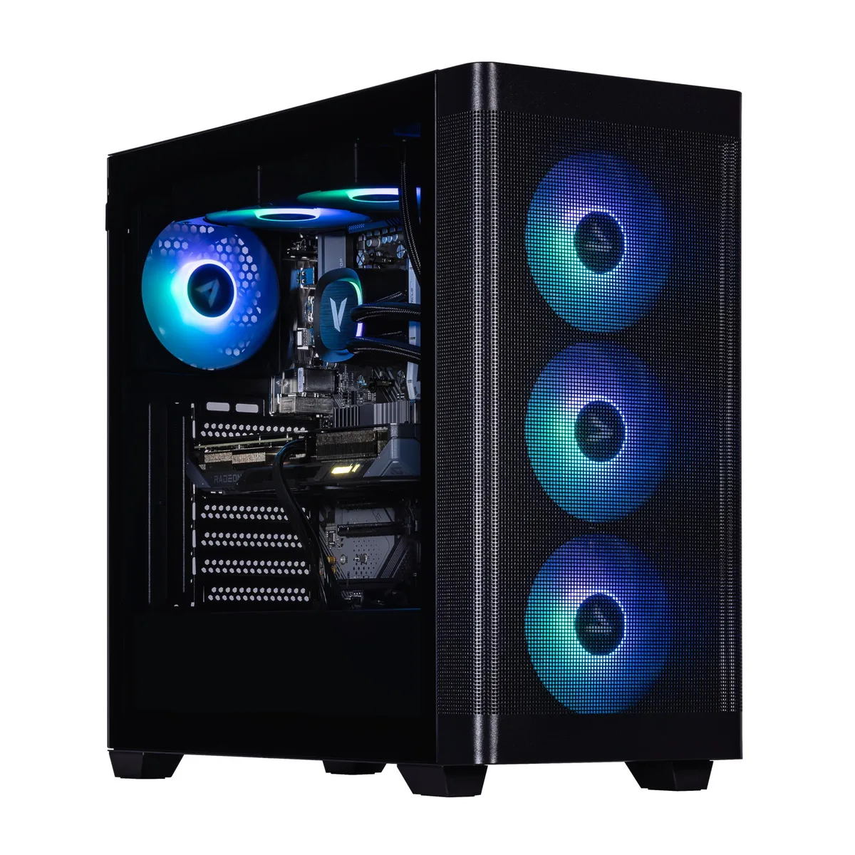 Velztorm Velztorm Pilum Gaming PC Ryzen 7 5700X RX 9070 XT 32GB DDR4 2TB SSD 120mm AIO 750W — product photo
