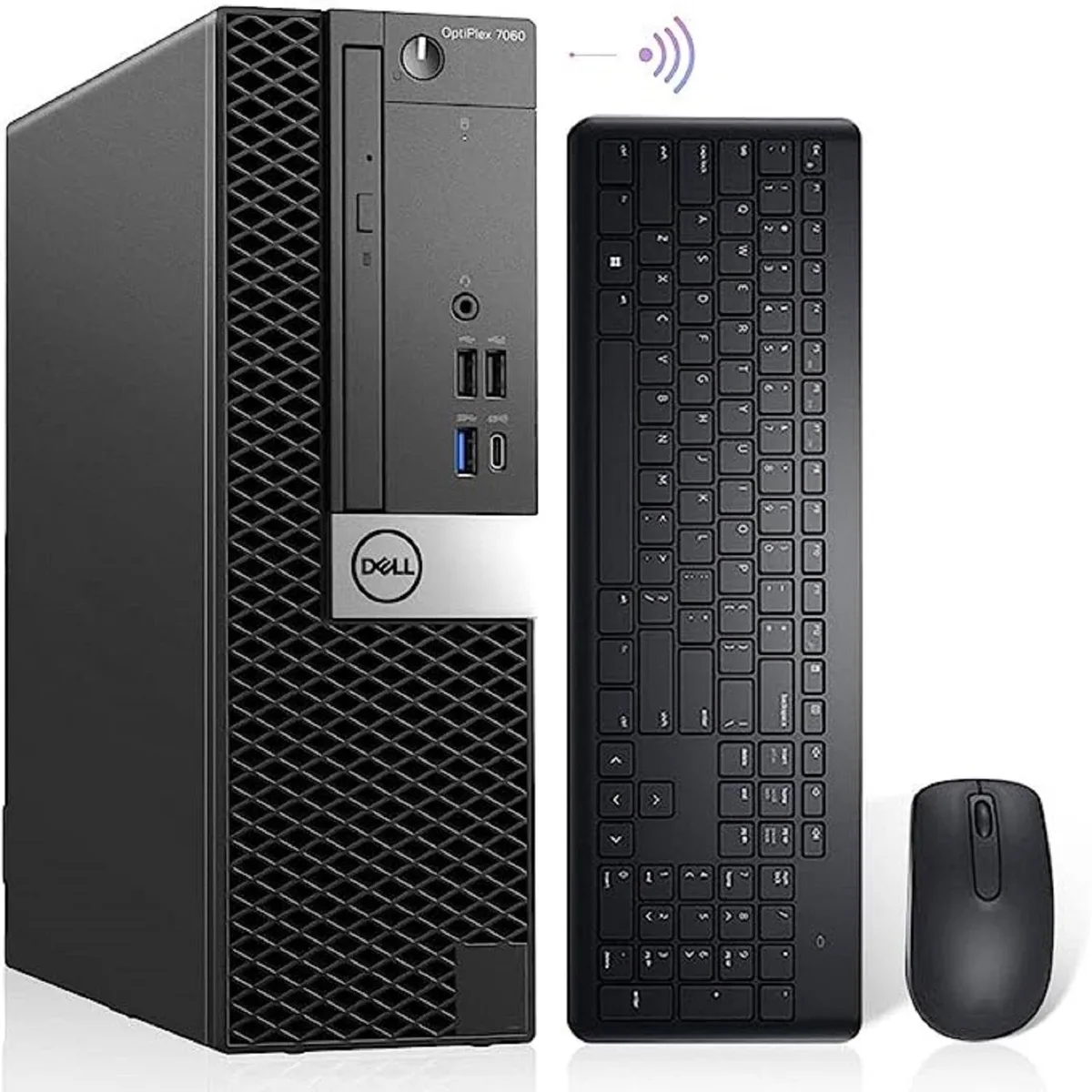 Small black Dell OptiPlex 7060 SFF desktop tower