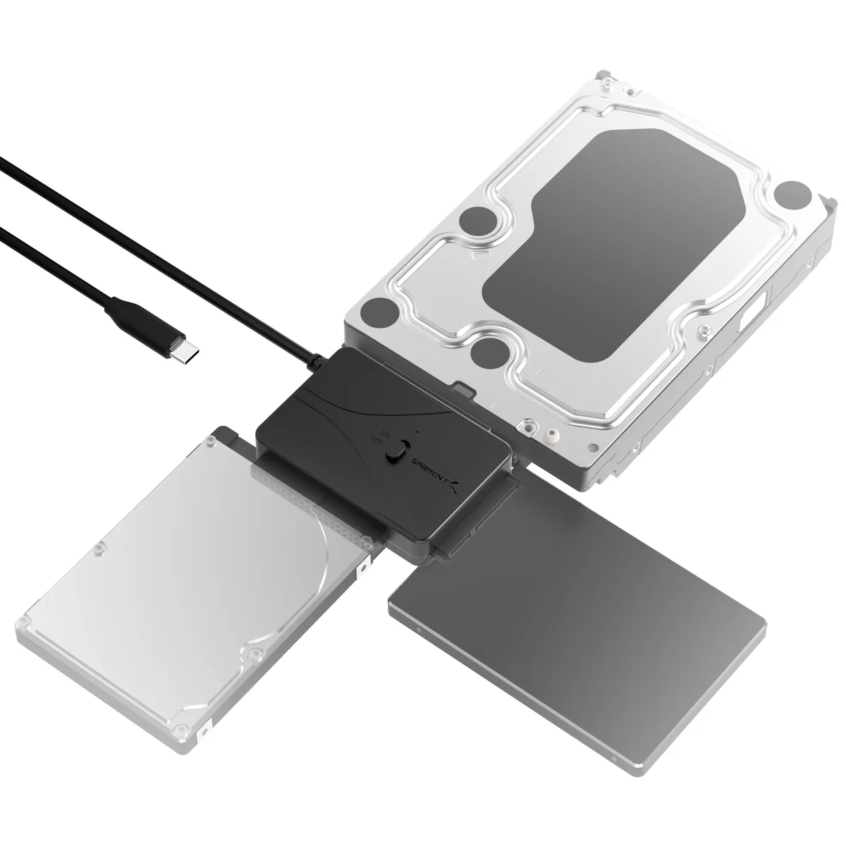 Sabrent USB-DS12 USB-C to SATA/IDE Hard Drive Adapter 10TB — 商品照片