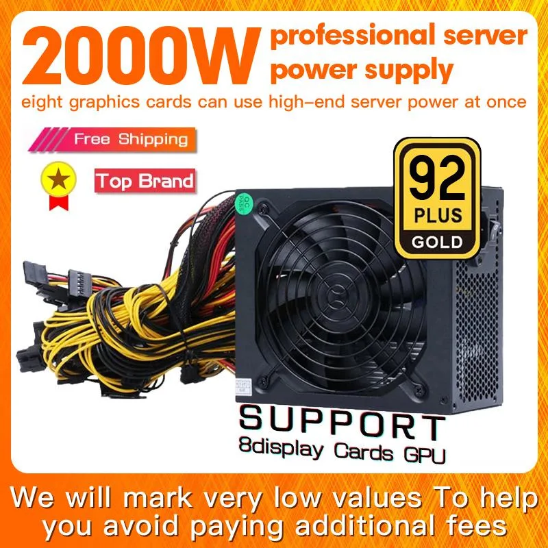 Rectangular matte black ATX power supply, 15 by 16.5 by 8.5 cm, non modular cables visible, 165 mm fan grille on one side