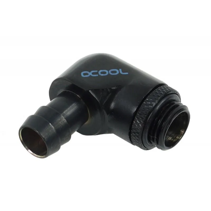 Alphacool Alphacool G1/4 10mm 90° Revolvable Barbed Fitting Black 17136 — fotografie produktu