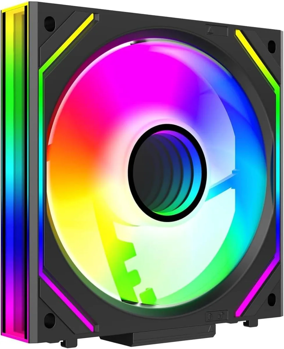 BFKK BFKK 120mm UNI Fan Infinity Mirror Module Daisy-Chain ARGB Case Fan Black — product photo