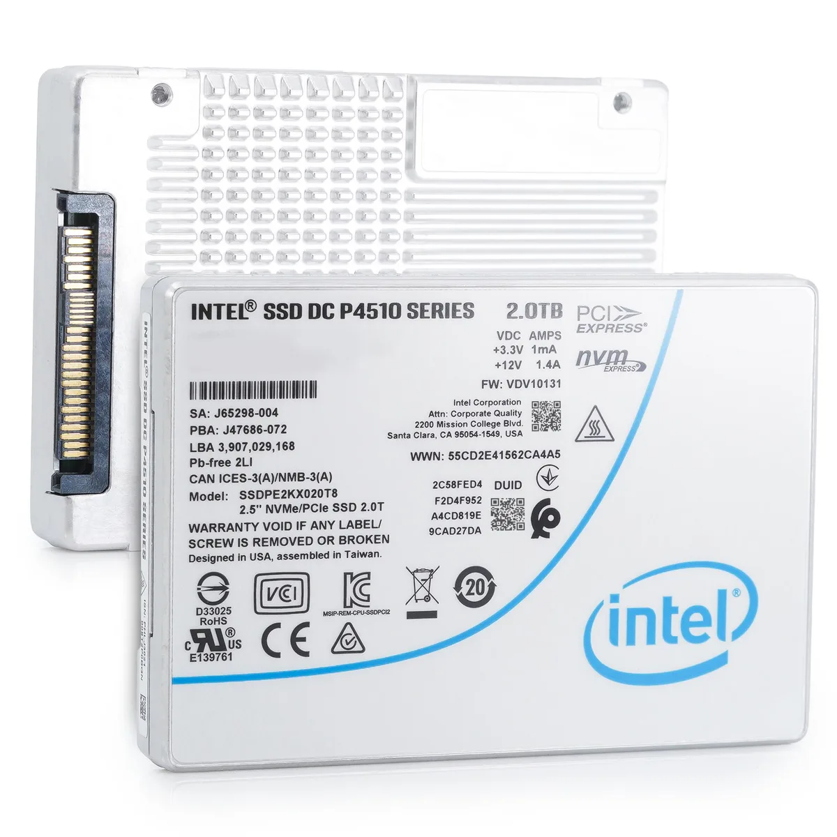 Intel Intel DC P4510 2 TB enterprise SSD SSDPE2KX020T801 — toote foto
