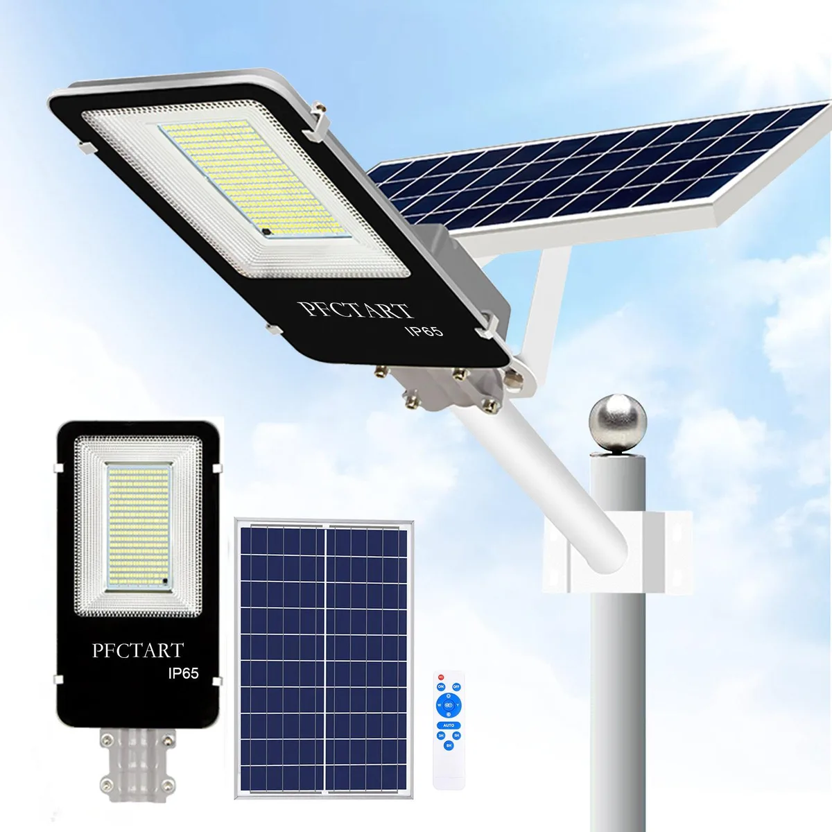 PFCTART PFCTART 1000W Solar Street Flood Light IP65 6000K Remote Control — fotografia produktu