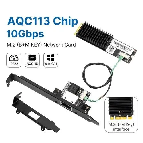 NShi NShi AQC113 M.2 B+M 10 Gbps network card — ภาพสินค้า