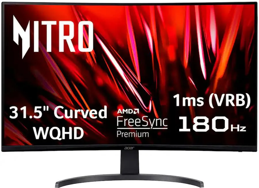Acer America Acer Nitro EDB323QU S3bmiipx 31.5" Curved WQHD 180Hz 1ms FreeSync Premium gaming monitor — toote foto
