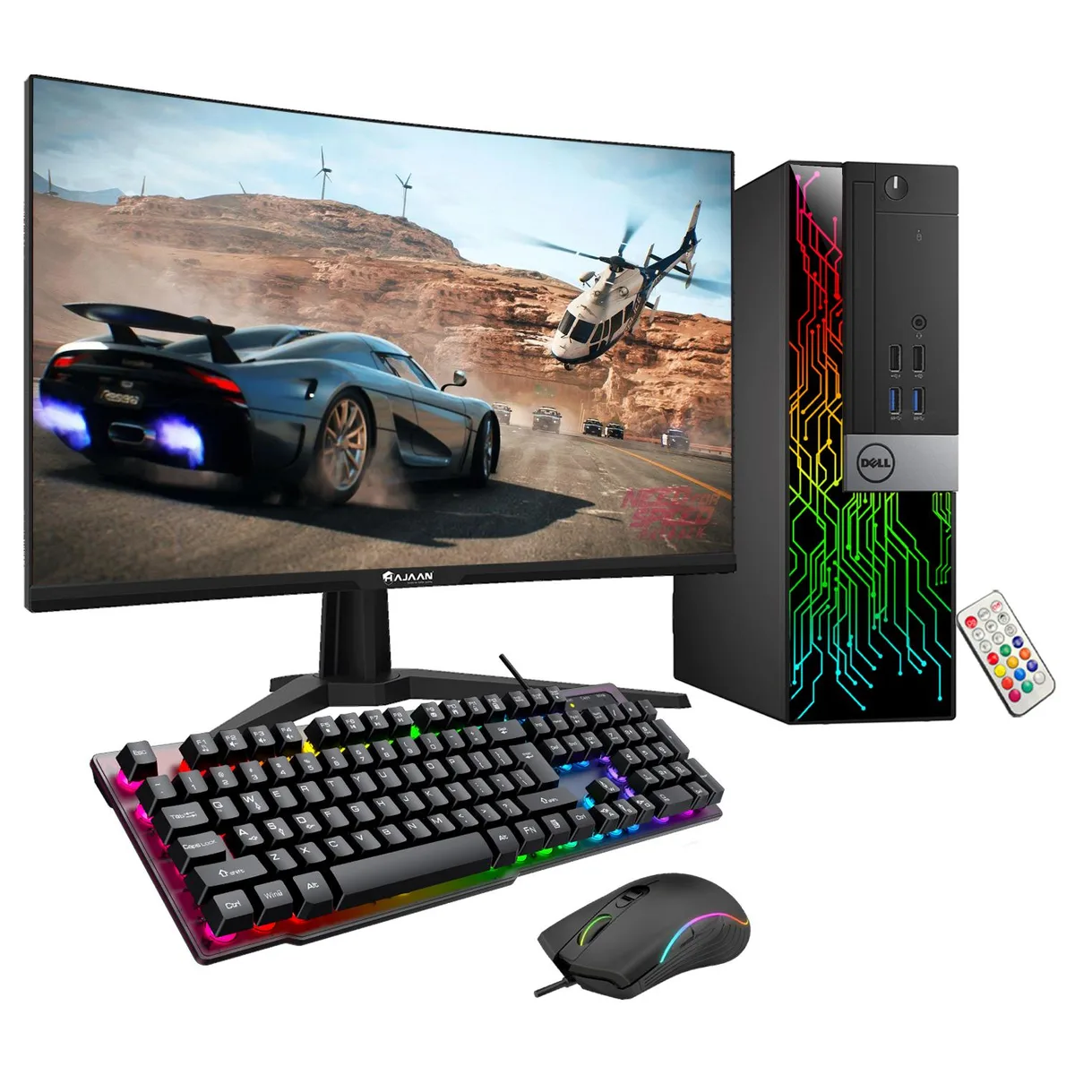 DELL DELL OptiPlex i7-6700 3.4 GHz GT 1030 2GB 16GB DDR3 512GB SSD 27" Monitor Gaming PC — photo du produit