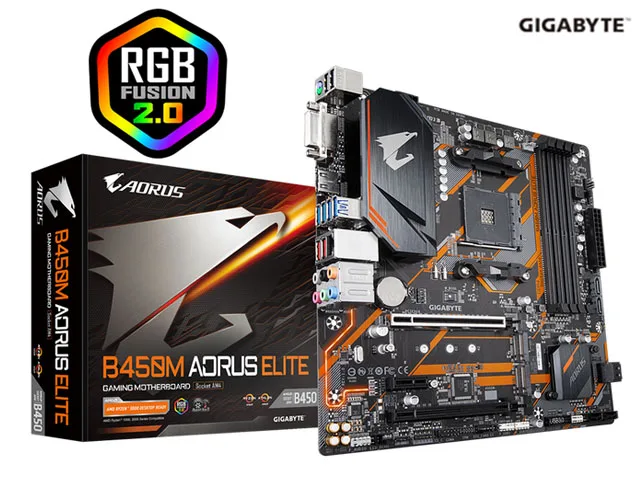 GIGABYTE GIGABYTE B450M AORUS ELITE AM4 AMD Motherboard — photo du produit