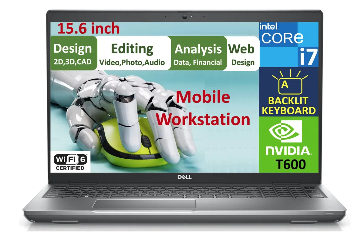 DELL Dell Precision 3571 laptop i7-12800H 32GB DDR5 512GB T600 15.6" FHD — photo du produit