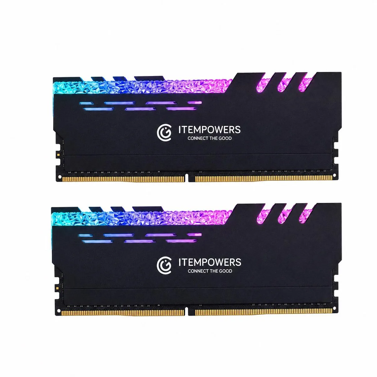 ITEMPOWERS ITEMPOWERS IPRGB02DR51660BLK 32GB (2×16GB) DDR5 6000MHz CL38 RGB desktop RAM — product photo