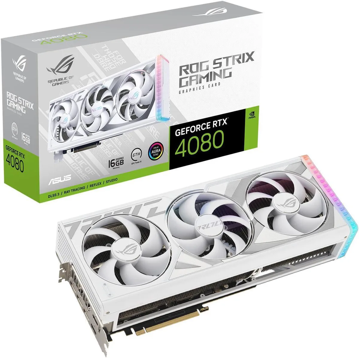 ASUS ASUS ROG Strix GeForce RTX 4080 White Edition 16GB graphics card — toote foto