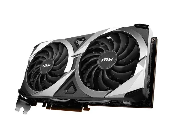 MSI Mech Radeon RX 6750 XT dual-fan graphics card in black and grey