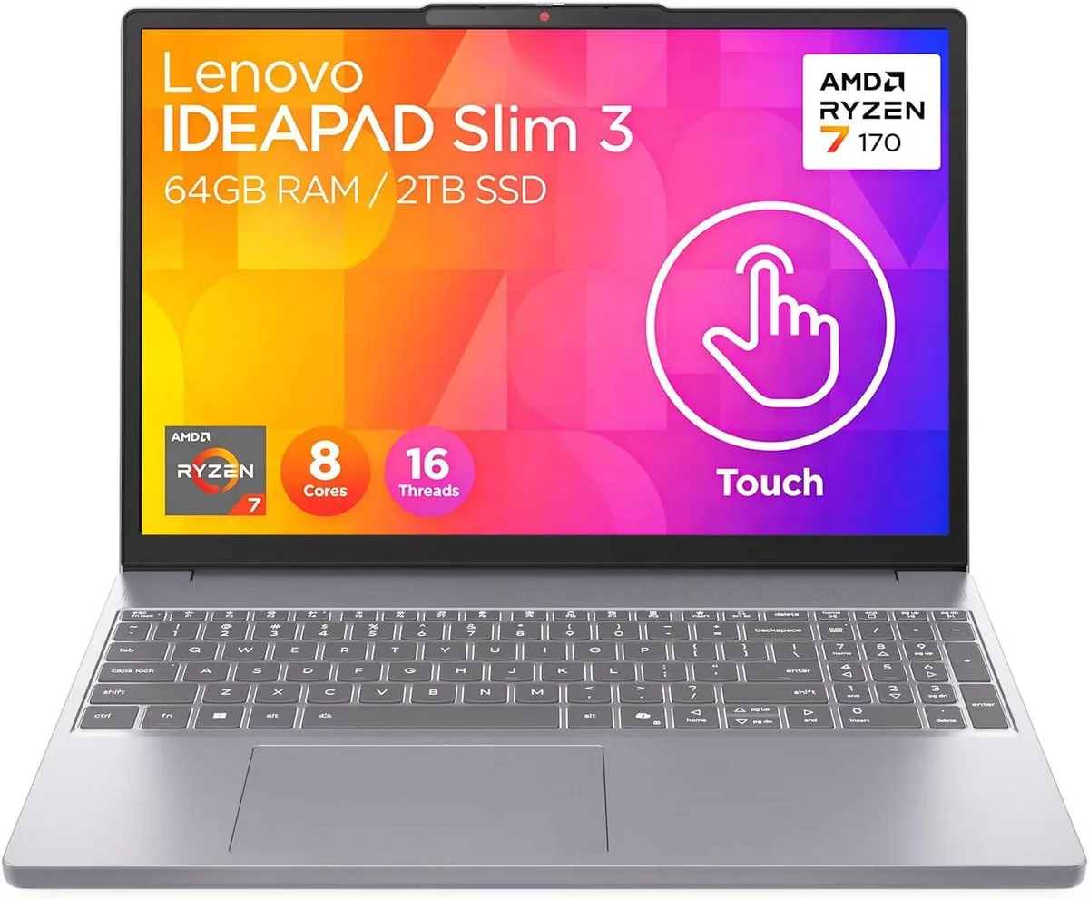 Lenovo Lenovo IdeaPad Slim 3 15 laptop AMD Ryzen 7 170 40GB 2TB — product photo