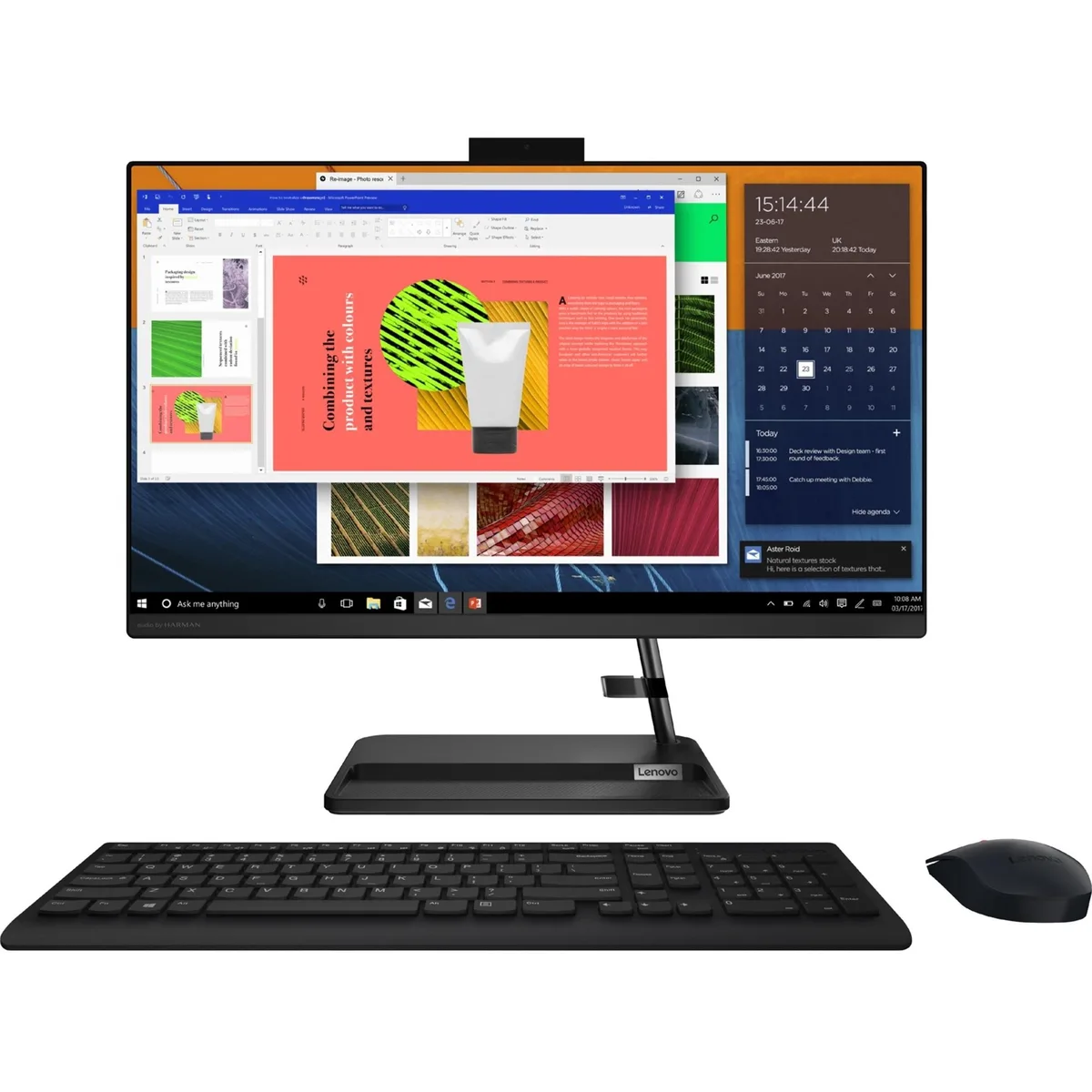Lenovo Lenovo IdeaCentre 3 24ALC6 24" 16GB 512GB SSD Ryzen 5 5500U 2.1GHz Windows 10 Home Black — 商品写真