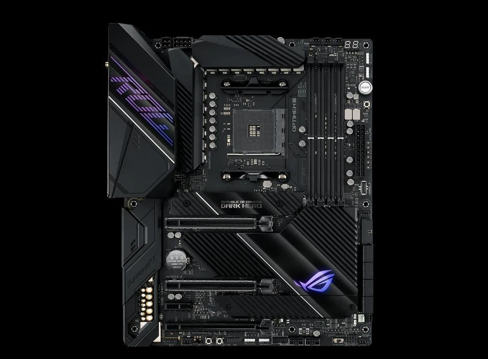 ASUS ASUS ROG Crosshair VIII Dark Hero AMD motherboard AM4 ATX 128GB DDR4 — product photo