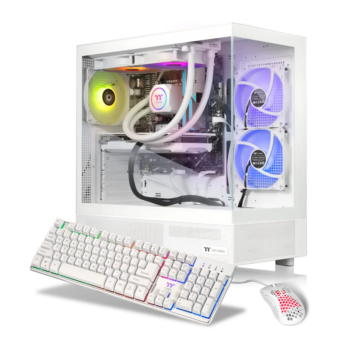 Thermaltake Thermaltake V27S-B65K-96X-LCS Ryzen 7 7800X3D 32GB DDR5 1TB NVMe Radeon RX 9060 XT 16GB gaming PC — photo du produit