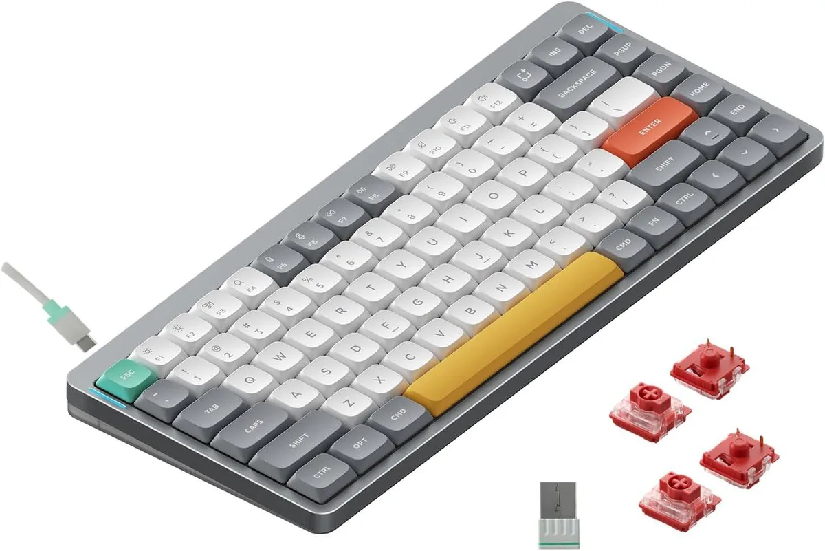 WISDUM WISDUM Air75 V2 75% Mechanical Gaming Keyboard Grey Gateron Cowberry Switch — product photo
