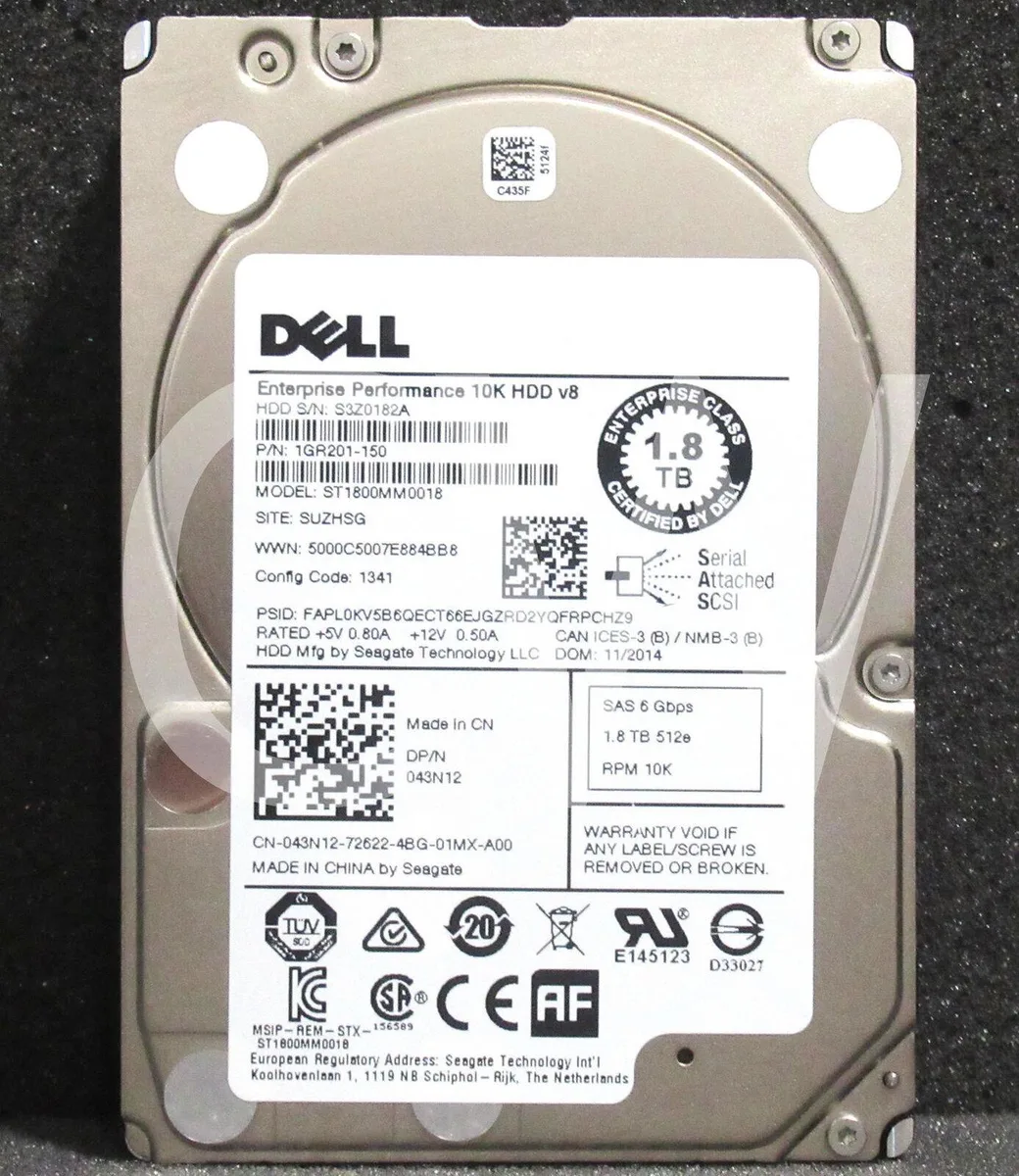 Silver rectangular 2.5 inch SAS hard drive bare unit