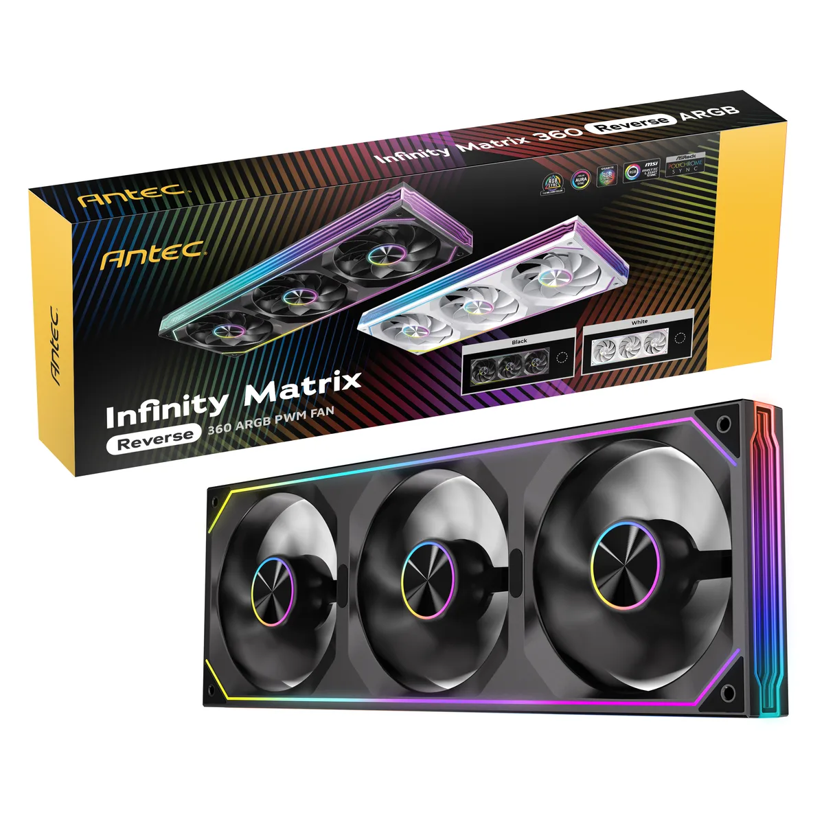 Antec Antec Infinity Matrix 360 Reverse ARGB case fan 360mm 1800 RPM — termékfotó