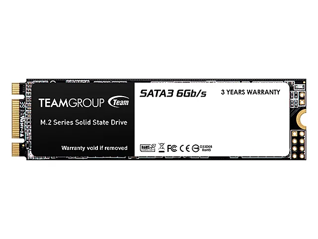 Green rectangular M.2 2280 SSD with black label and gold edge connector