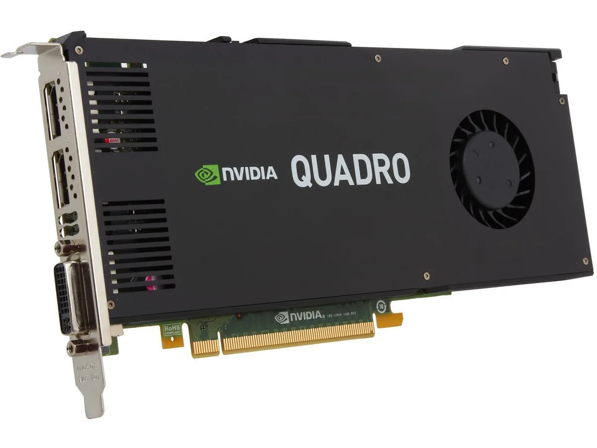 NVIDIA NVIDIA Quadro K4200 4GB GDDR5 DVI Dual DisplayPort PCI Express 2.0 x16 workstation graphics card — Produktfoto