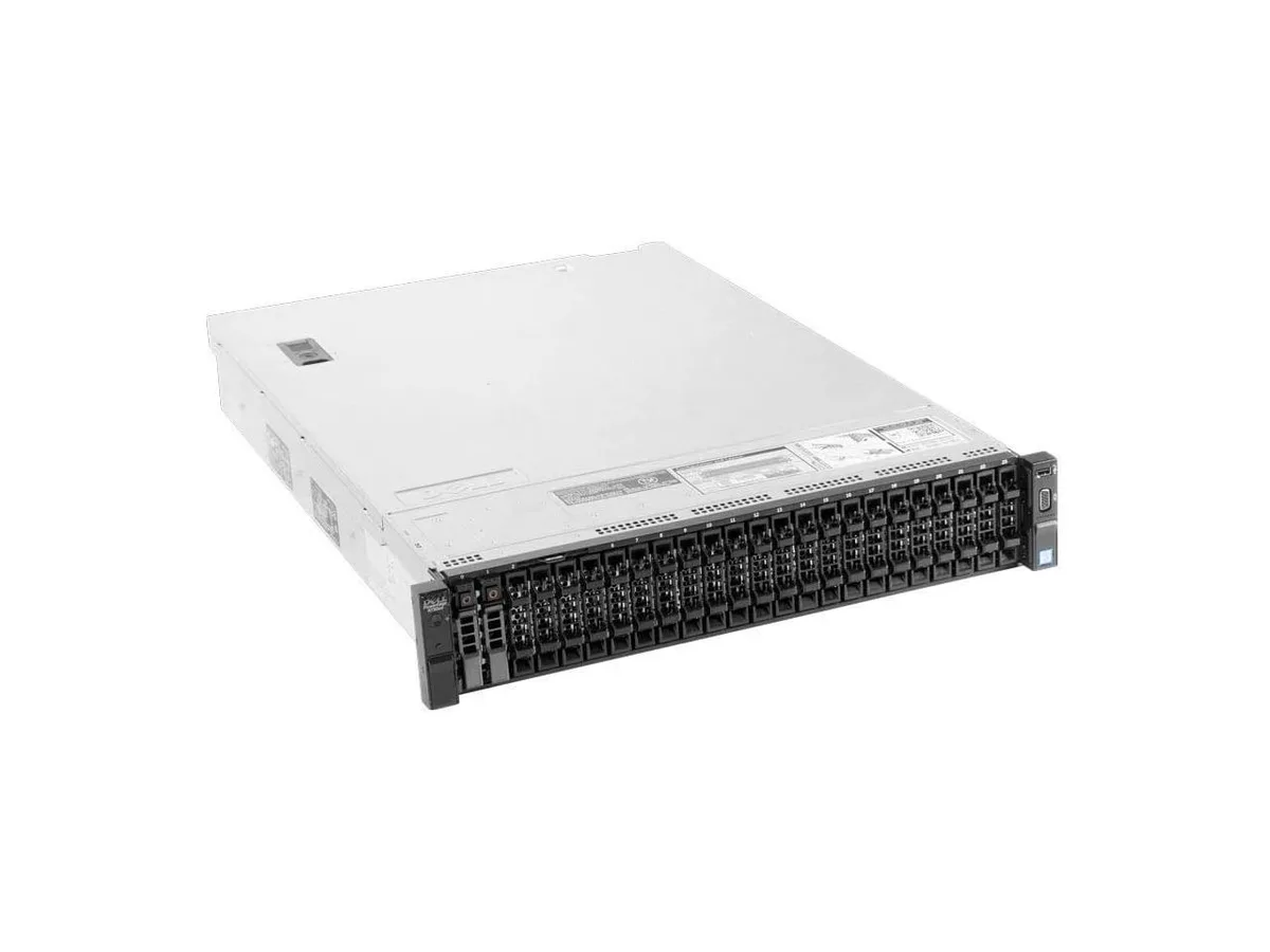 2U rack server, silver front panel with 24 drive bays