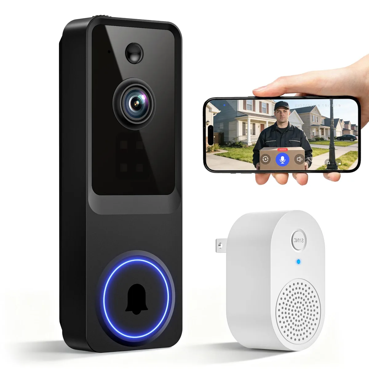 Ubiquiti Networks N52 Video Doorbell Camera Wireless 1080p with Receiver — product photo