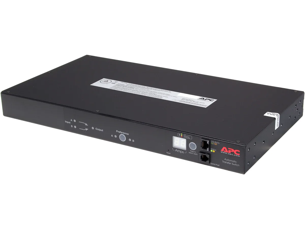 APC APC AP7750A Automatic Transfer Switch PDU 1440 VA 10x NEMA 5-15R 15A 8 ft — product photo