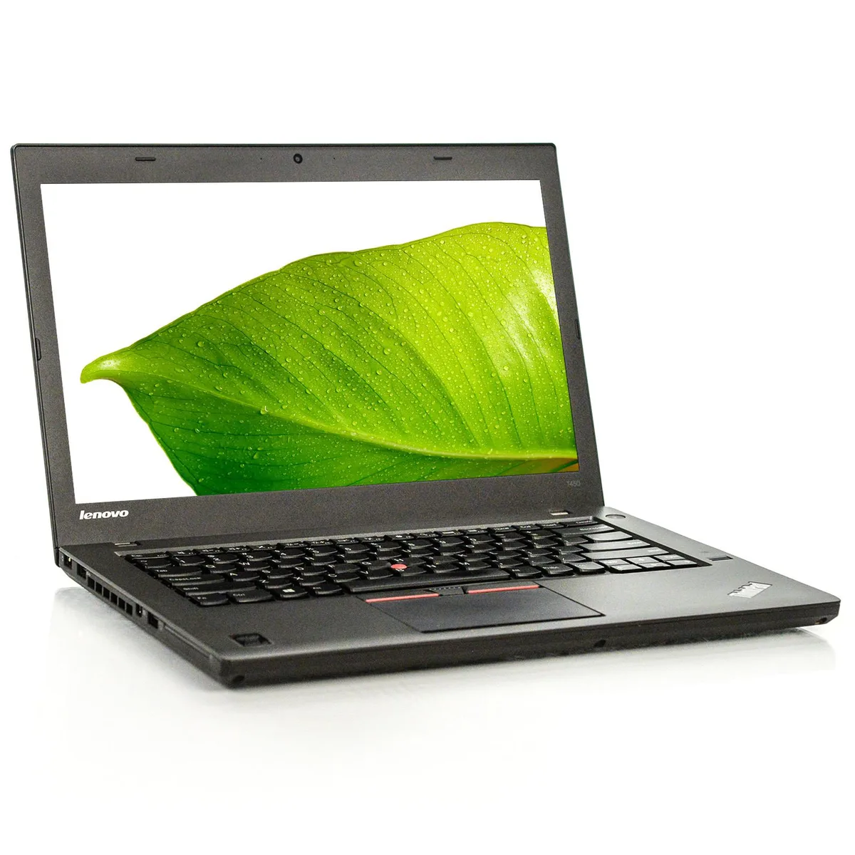 Black Lenovo ThinkPad T450 laptop closed lid matte finish