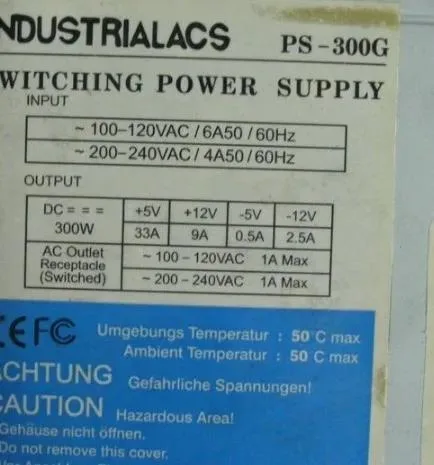 KHACHIMO PS-300G 300W AT power supply unit in metal casing