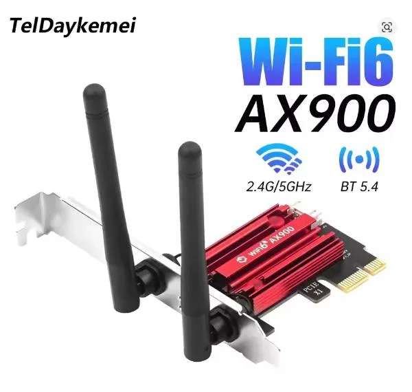 TelDaykemei TelDaykemei PCIE-AX900 WiFi 6 AX900 Bluetooth 5.4 network card — صورة المنتج