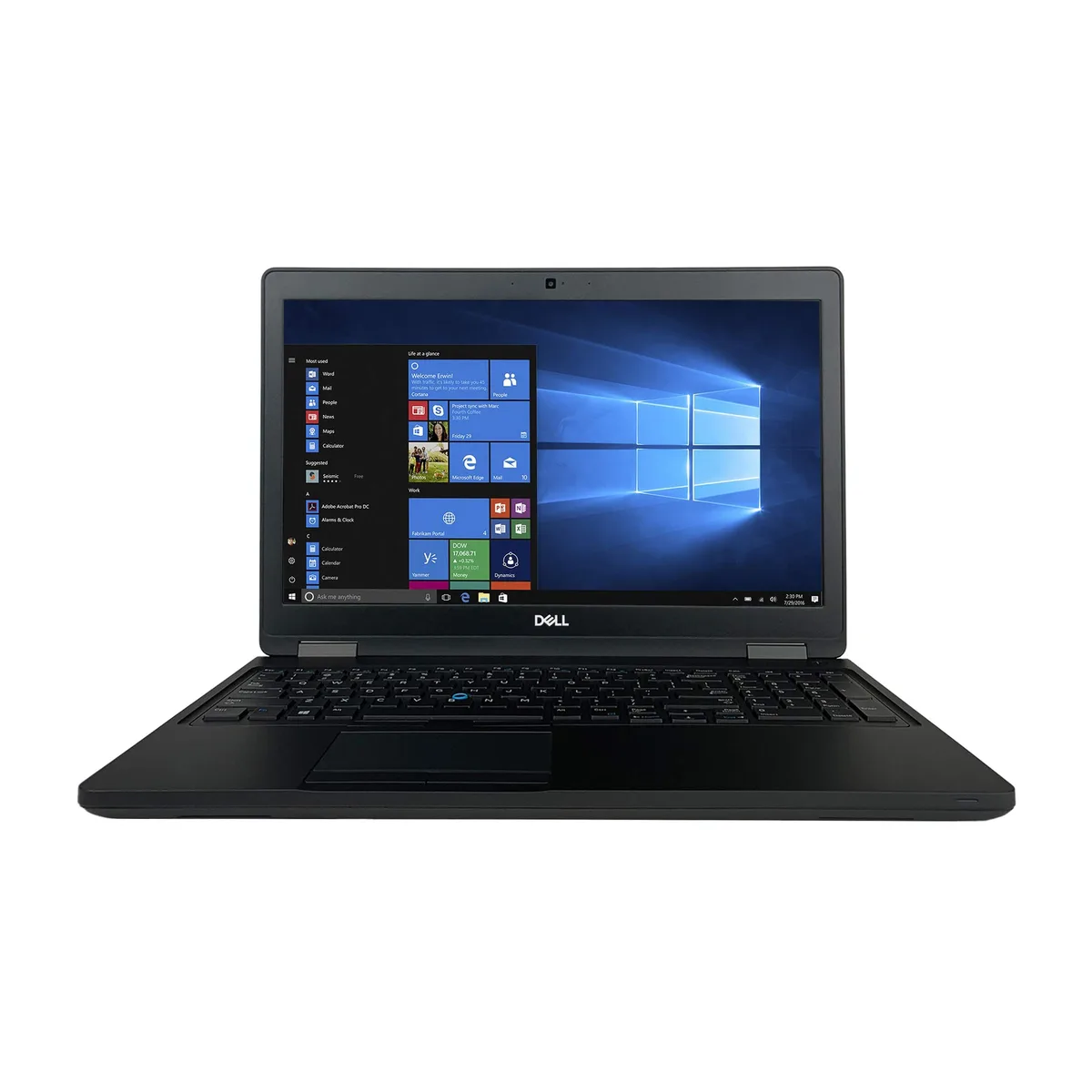 Silver Dell Latitude 5580 clamshell laptop closed view