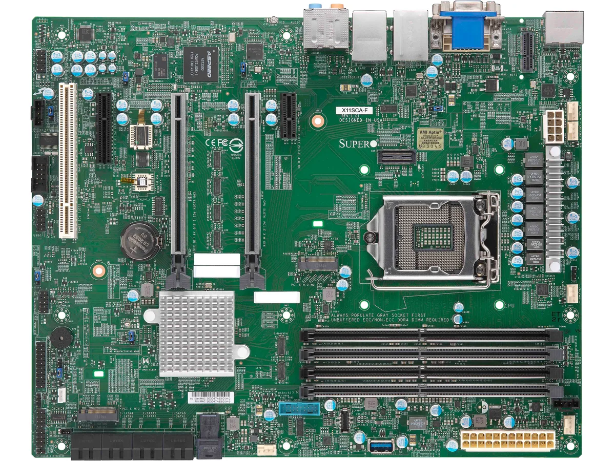 Supermicro Supermicro MBD-X11SCA-F-O server motherboard LGA 1151 C246 DDR4 128GB ATX — תמונת המוצר