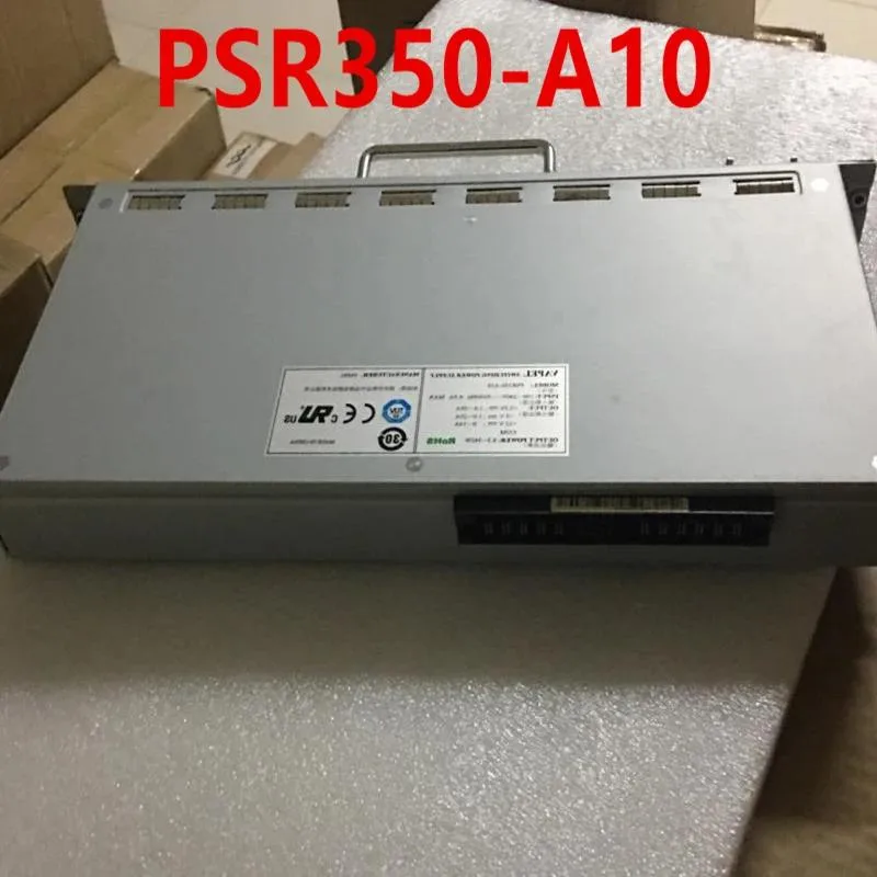 Silver ATX power supply unit with fan grille