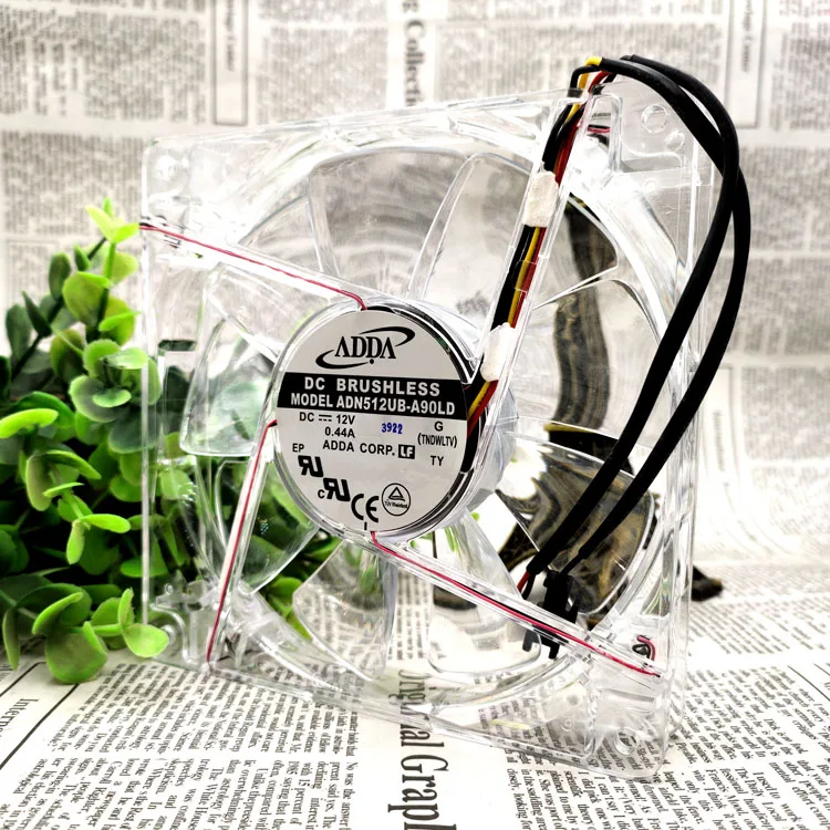SXDOOL SXDOOL 135mm DC 12V .44A Transparent LED Cooling Fan — product photo