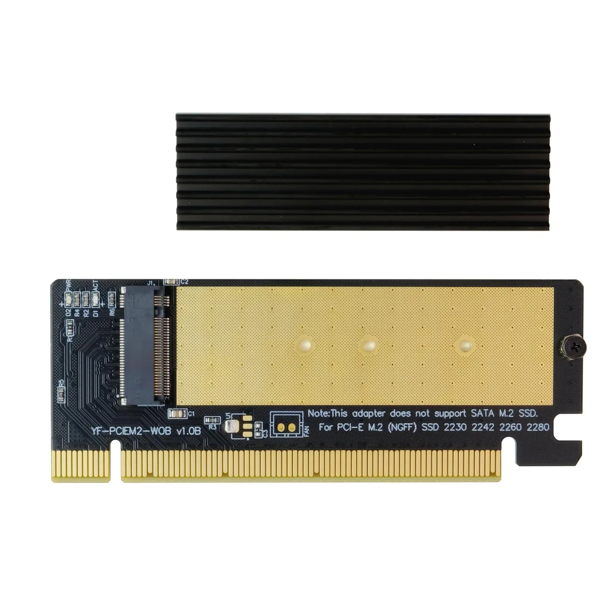 WRIARICH WRIARICH NVME PCIe 4.0 Adapter with Heat Sink x16 — foto produk