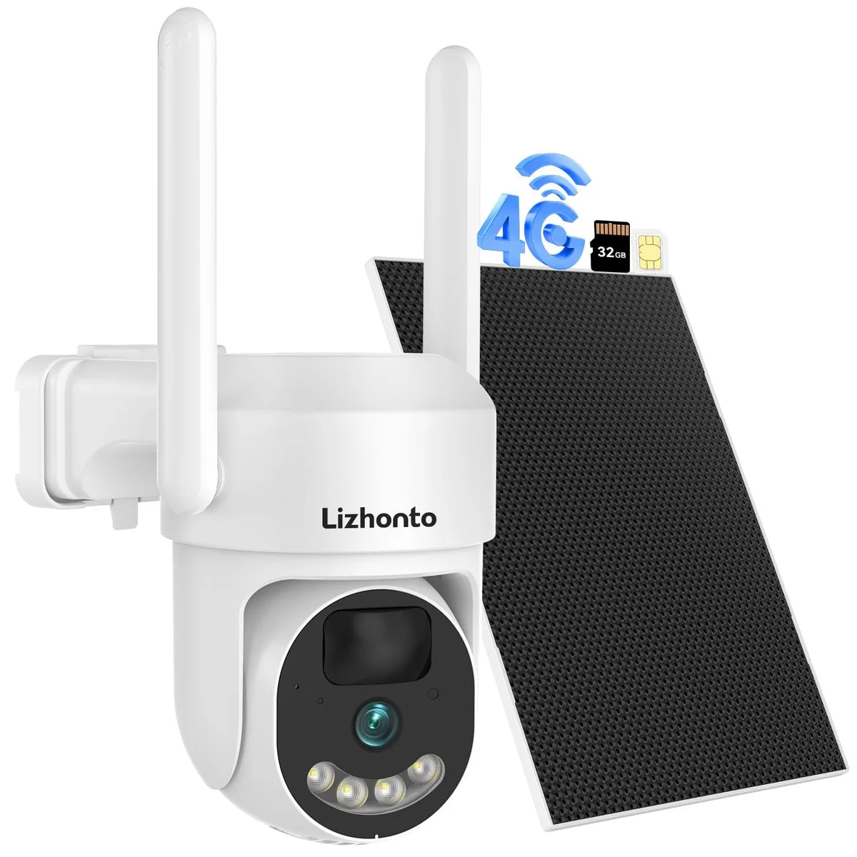  Clover JS6029 4G LTE Cellular Wireless Surveillance 2.5K 350° PTZ Solar Powered — fotografia produsului