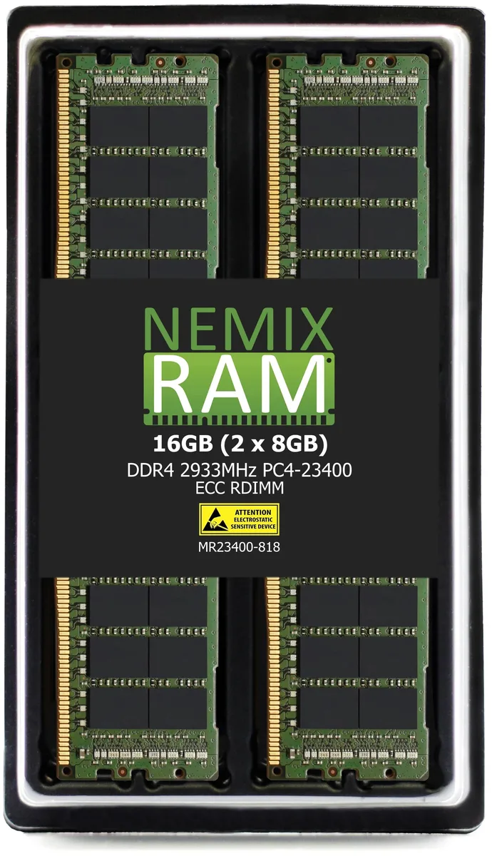 NEMIX RAM NEMIX RAM 16GB (2x8GB) DDR4 2933 CL21 ECC RDIMM Dell Precision 5820 memory upgrade — produktbild