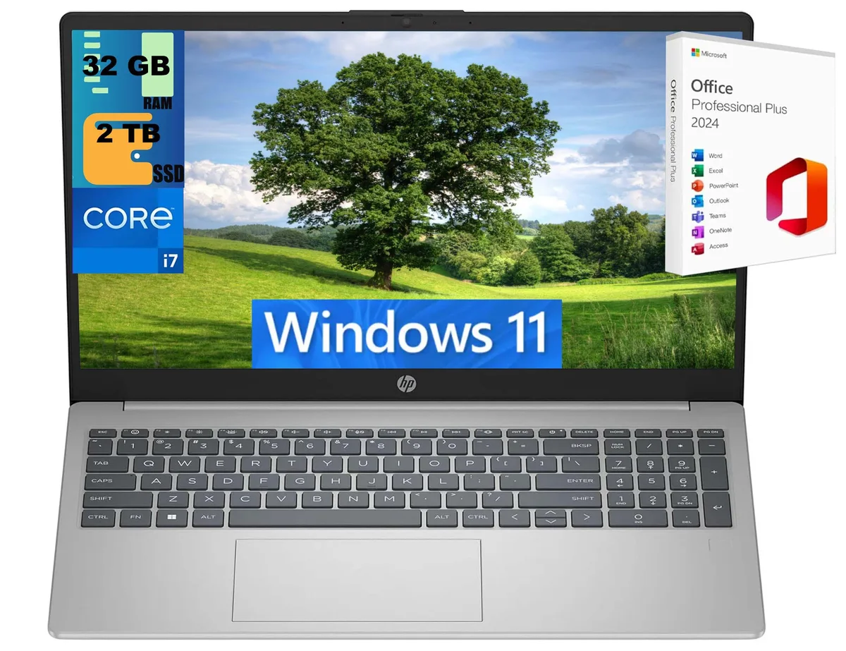 HP HP 15 Laptop i7-1355U 32GB 2TB SSD Silver — photo du produit