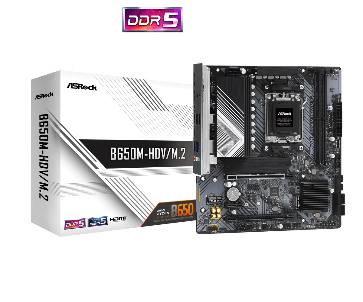 ASRock ASRock B650M-HDV/M.2 AMD motherboard — product photo