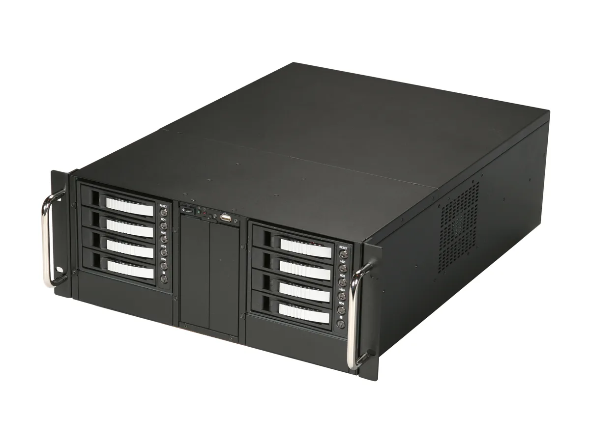 iStarUSA Inc. iStarUSA Inc. D-410-B8SA Silver 4U rackmount server chassis — 商品写真