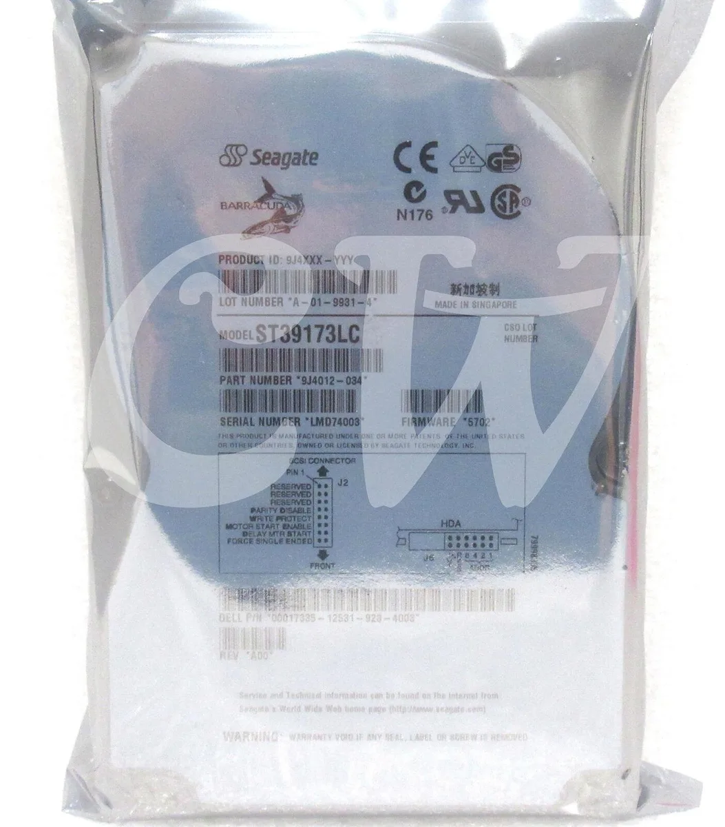 Seagate Seagate Barracuda 9LP ST39173LC 9.1GB 7200RPM Ultra2 Wide SCSI 80-Pin 512KB 3.5in internal hard drive — fotografia produktu