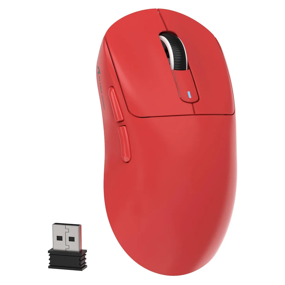 Right-handed black gaming mouse, ultralight 49g, 16 buttons, adjustable grip